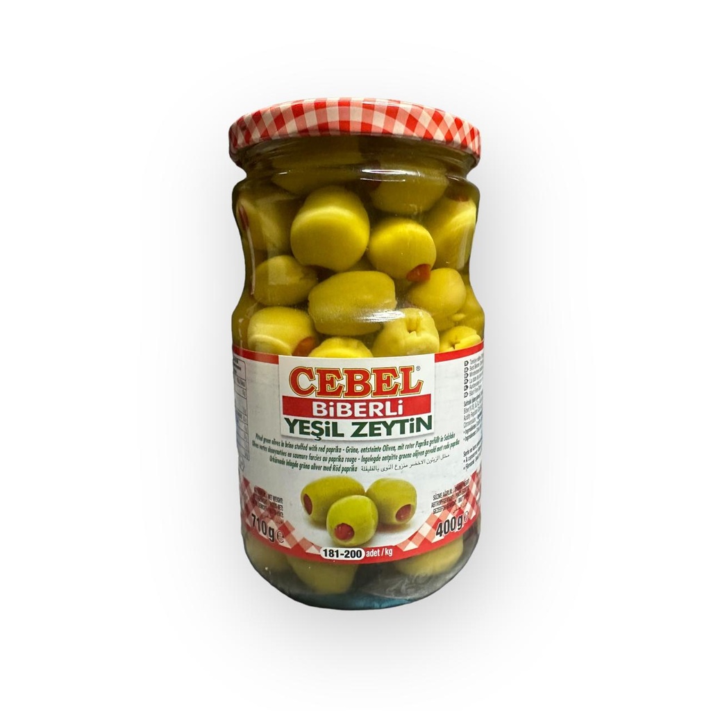 CEBEL GREEN OLIVES PEPPER 710G