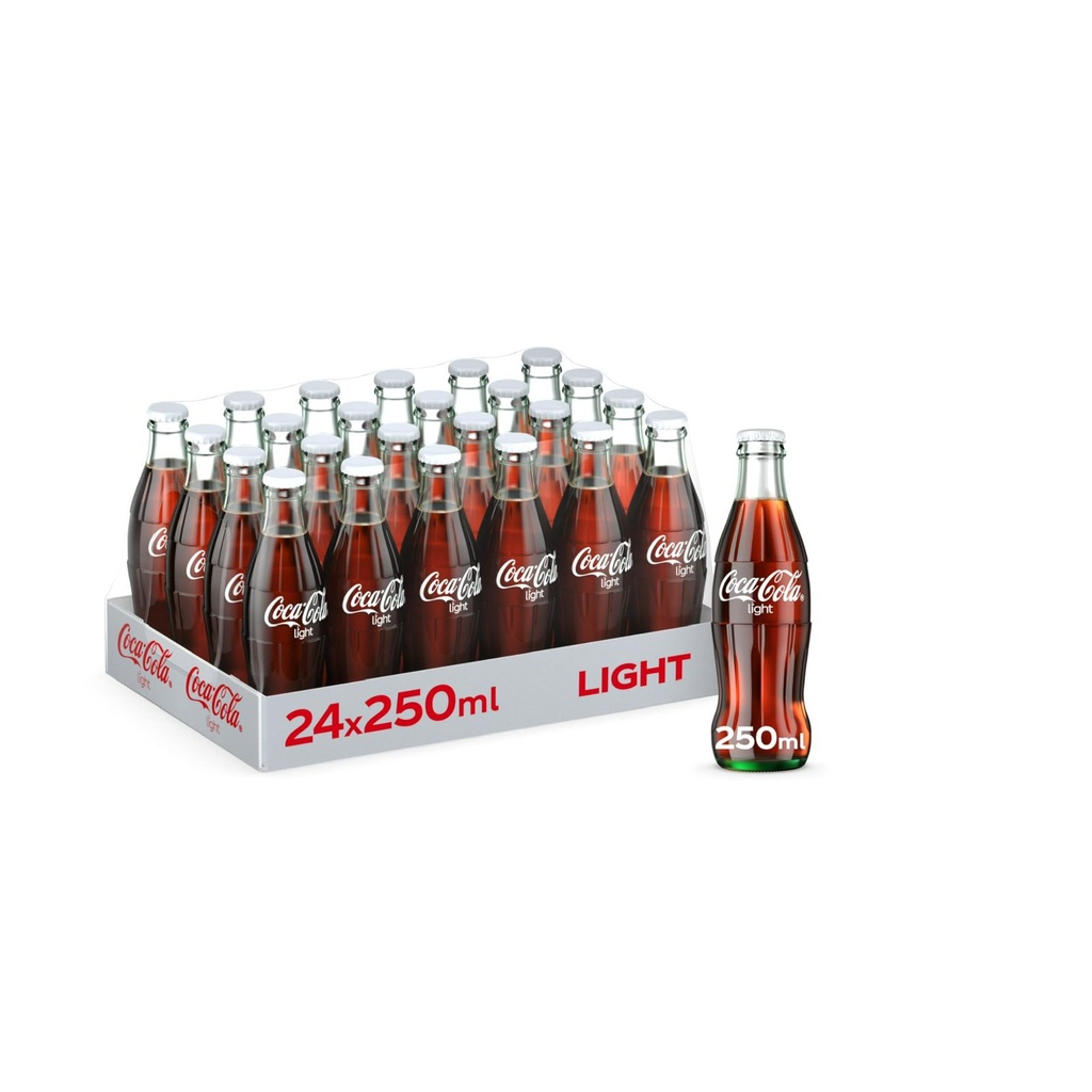 Coca Cola Light Glass Bottle 250ml 24pcs