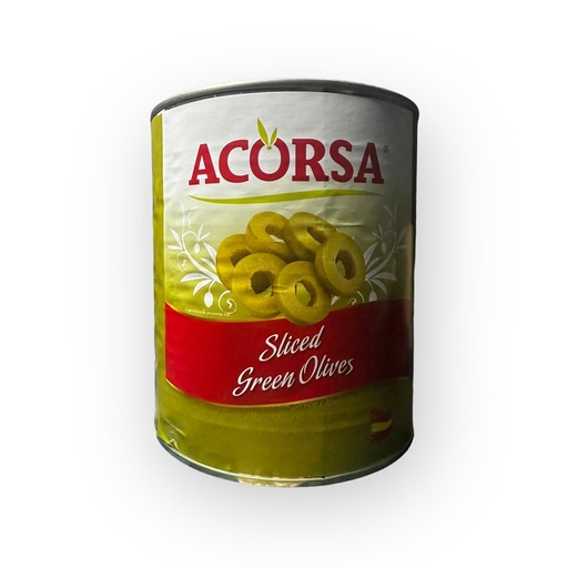 Acorsa Sliced Green Olives 3KG 6pcs