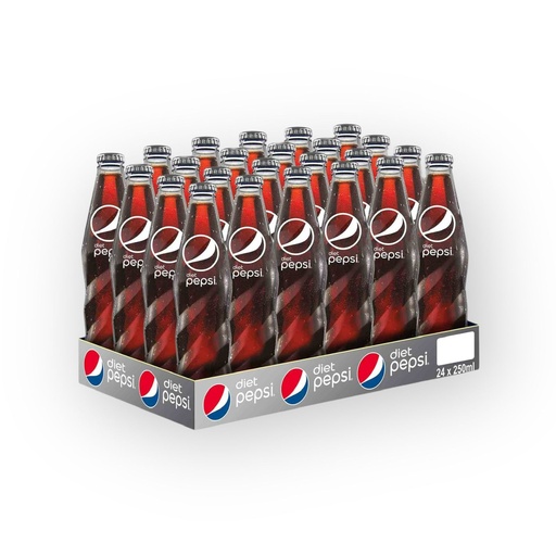 Pepsi Diet Glass 250ml 24pcs