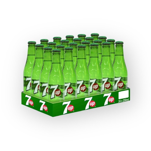 SevenUp Glass Bottle 250ml 24pcs